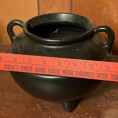 Roseville black glazed pottery vase