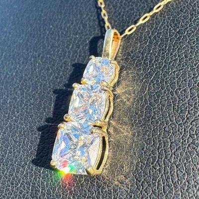 14 k gold diamond chain pendant 20 in