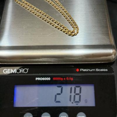 14 k gold chain 22 in