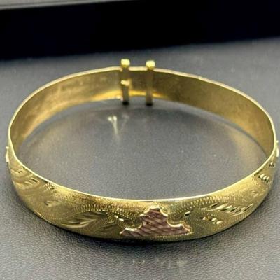 14 k gold bracelet adjustable
