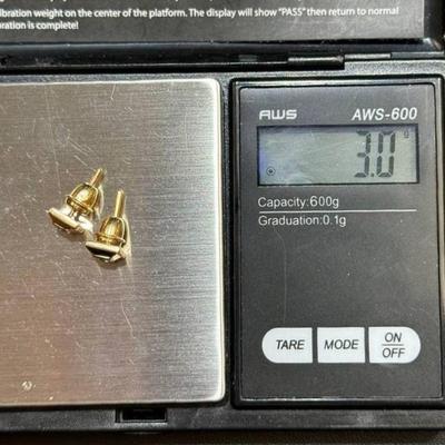 14 k gold diamond earings