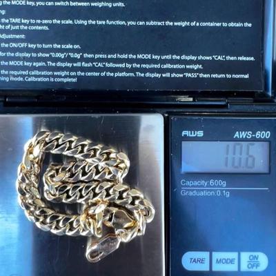 14 k gold bracelet 8 in