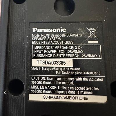 LOT 2L: Panasonic Blue Ray Disc Player w/ DVD Home Theater Sound System - Subwoofer & Speakers