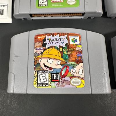 LOT 4L: Nintendo 64 Console w/ Controllers, Super Mario, Rugrats & More Games