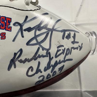 LOT 10L: Football Signed by Ray Isaac, Maxie Baughan, Jevon Kearse & More