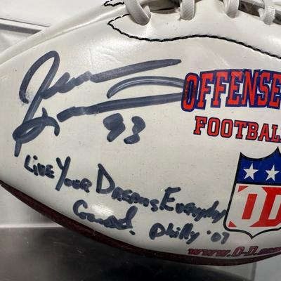 LOT 10L: Football Signed by Ray Isaac, Maxie Baughan, Jevon Kearse & More