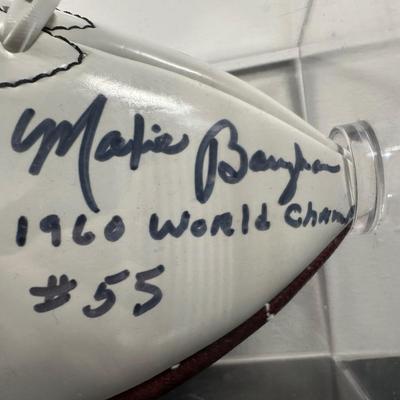 LOT 10L: Football Signed by Ray Isaac, Maxie Baughan, Jevon Kearse & More