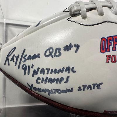 LOT 10L: Football Signed by Ray Isaac, Maxie Baughan, Jevon Kearse & More