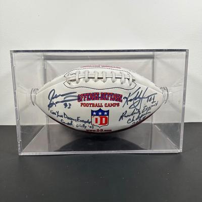 LOT 10L: Football Signed by Ray Isaac, Maxie Baughan, Jevon Kearse & More
