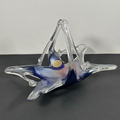 LOT 11L: Vintage Murano Art Glass Candy Dish, Signed Paper Weights & More