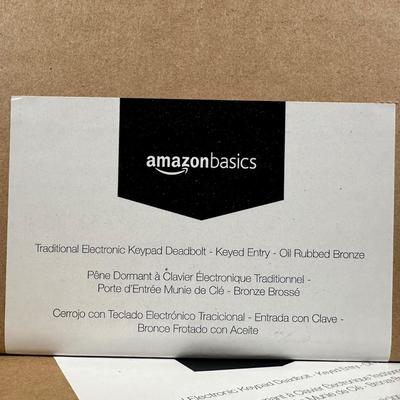 LOT 13L: 2 Chicago Electric Solar Shed Lights & 2 Amazon Basics Electric Keypad Deadbolts - NIP