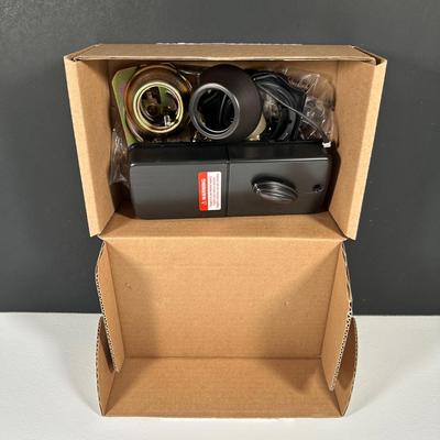 LOT 13L: 2 Chicago Electric Solar Shed Lights & 2 Amazon Basics Electric Keypad Deadbolts - NIP