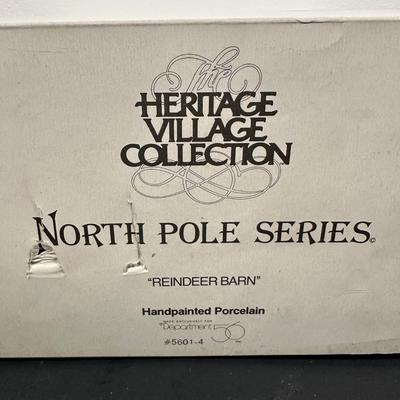 LOT 17L: Four Department 56 The Heritage Village Collection North Pole Series Porcelain Houses