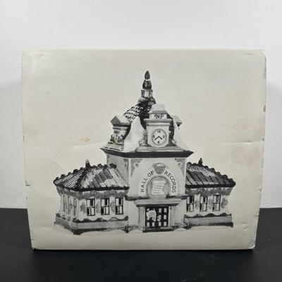 LOT 17L: Four Department 56 The Heritage Village Collection North Pole Series Porcelain Houses