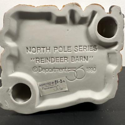 LOT 17L: Four Department 56 The Heritage Village Collection North Pole Series Porcelain Houses