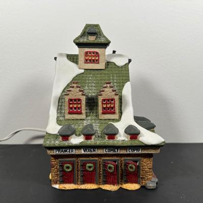 LOT 17L: Four Department 56 The Heritage Village Collection North Pole Series Porcelain Houses