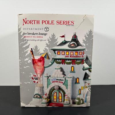 LOT 18L: Department 56 The Heritage Village Collection North Pole Series Porcelain Houses