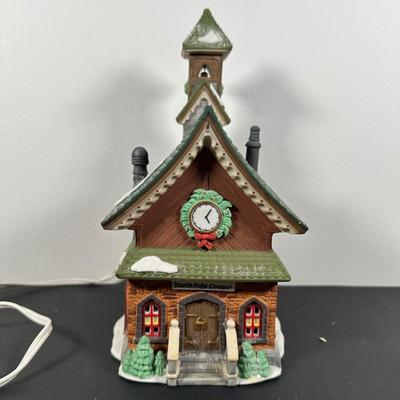 LOT 18L: Department 56 The Heritage Village Collection North Pole Series Porcelain Houses