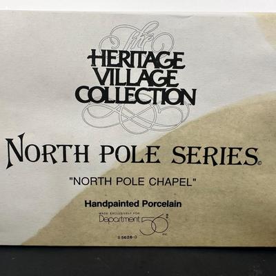 LOT 18L: Department 56 The Heritage Village Collection North Pole Series Porcelain Houses
