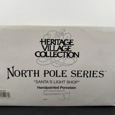 LOT 18L: Department 56 The Heritage Village Collection North Pole Series Porcelain Houses