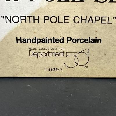 LOT 18L: Department 56 The Heritage Village Collection North Pole Series Porcelain Houses