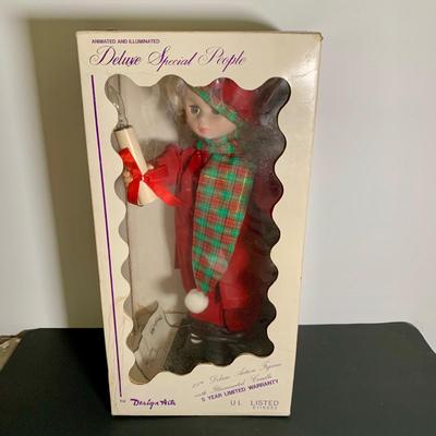LOT 20 L: "Animated & Illuminated Deluxe Special People" by Design Arts, "Rock Santa" Edition #1, & 1990...