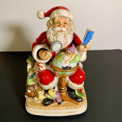 LOT 20 L: "Animated & Illuminated Deluxe Special People" by Design Arts, "Rock Santa" Edition #1, & 1990...