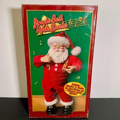 LOT 20 L: "Animated & Illuminated Deluxe Special People" by Design Arts, "Rock Santa" Edition #1, & 1990...