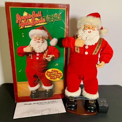 LOT 20 L: "Animated & Illuminated Deluxe Special People" by Design Arts, "Rock Santa" Edition #1, & 1990...