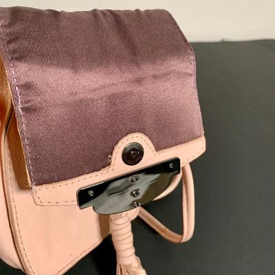 LOT 22 L: Valentina Italian Leather Card Wallet, Koba Pink Leather Cross Body Phone Bag, & Vince Camuto Canary Yellow Pebbled Leather...