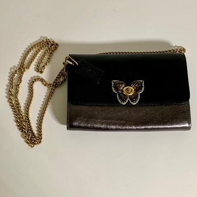 LOT 24 L: Coach Black Sunglasses "Molly" S470 & Marlow Turnlock Chain Crossbody Bag