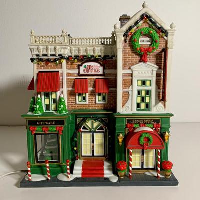 LOT 26 L: Department 56 2005 Christmas In The City Series "Visiting Santa At Finestrom"