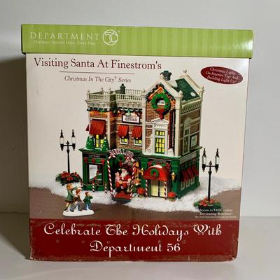LOT 26 L: Department 56 2005 Christmas In The City Series "Visiting Santa At Finestrom"
