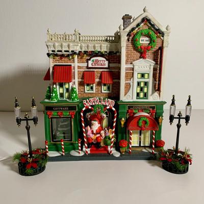 LOT 26 L: Department 56 2005 Christmas In The City Series "Visiting Santa At Finestrom"
