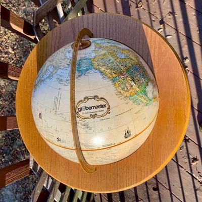 LOT 29 L: Globemaster World Globe w/ Wooden Stand