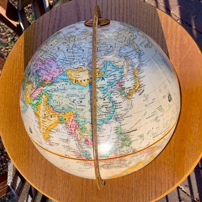LOT 29 L: Globemaster World Globe w/ Wooden Stand