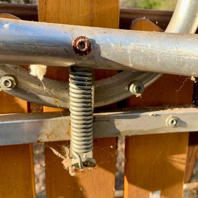 LOT 31 L: Vintage Wooden Duralite Racer Sled: Aluminum Frame