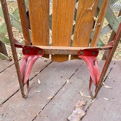 LOT 32 L: Vintage Wooden Kalamazoo Champion F-47 Sled