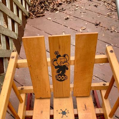 LOT 33 L: Vintage Paris Sno-Flake Wooden Children's Sled w/ Aluminium Handle