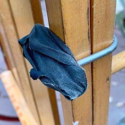 LOT 33 L: Vintage Paris Sno-Flake Wooden Children's Sled w/ Aluminium Handle