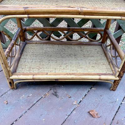 LOT 34 L: Pier 1 Aberdeen Collection Rattan 4 Tier Shelf