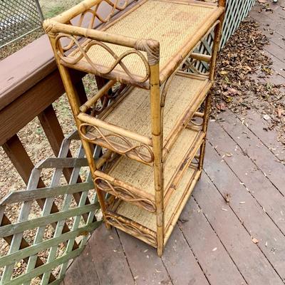 LOT 34 L: Pier 1 Aberdeen Collection Rattan 4 Tier Shelf
