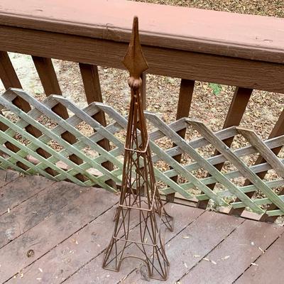 LOT 35 L: Set of 2 Eiffel Tower Wire Trellises / Garden Decor