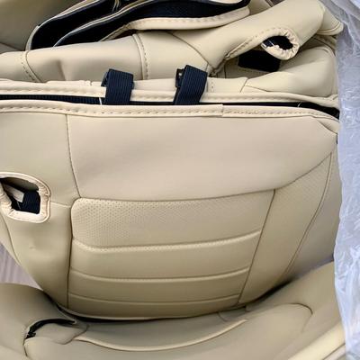 LOT 36 L: Tesla Model 3 Full Surround Seat Covers Light Tan (Never Used)