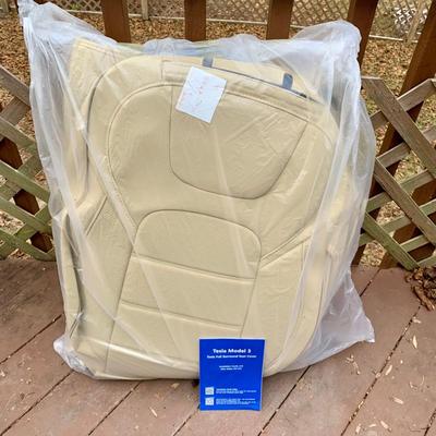 LOT 36 L: Tesla Model 3 Full Surround Seat Covers Light Tan (Never Used)