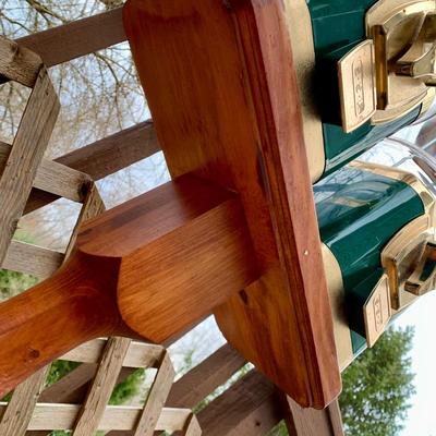 LOT 37 L: Dual Silent Sales Force Inc. Gumball Machines on Wooden Stand w/ Key