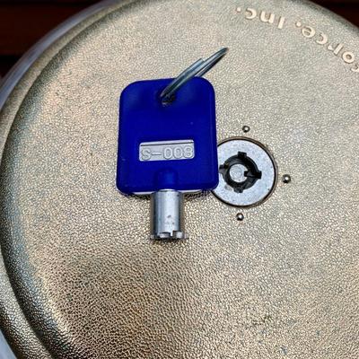 LOT 37 L: Dual Silent Sales Force Inc. Gumball Machines on Wooden Stand w/ Key