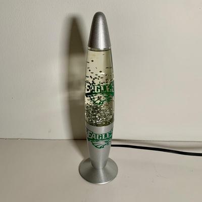 LOT 38 L: NFL Philadelphia Eagles Collection: Glass & Plastic Drinking Glasses, Hand Painted Sugar Skull, Glitter Lamp, & More