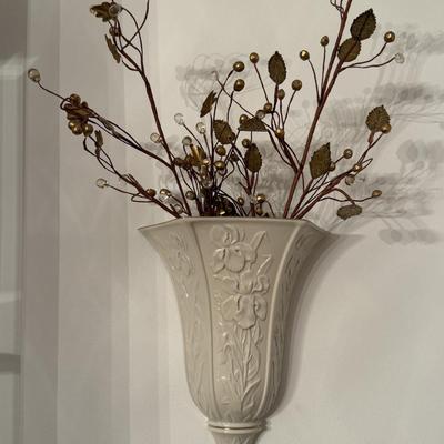 LOT 41D: Pair of Lenox Masterpiece Wall Vases