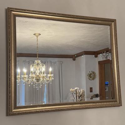 LOT 42D: Framed Wall Mirror w/ Beveled Edge